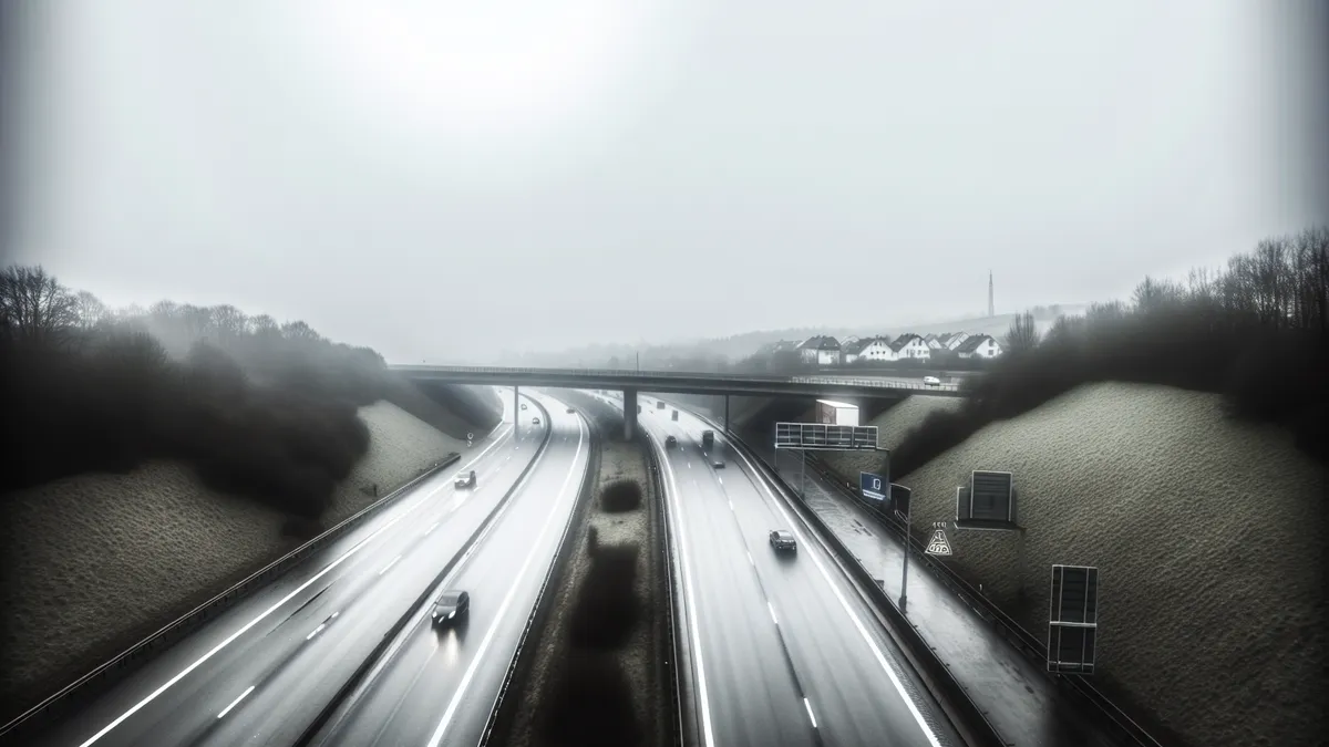 Abstandsblitzer A5 bei Frankfurt-Praunheim, km 487,150 (Richtung Kassel)